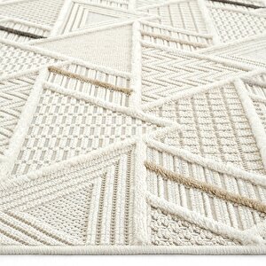 Ares 8805 Bohem Halı Salon Halısı Krem Halı Koridor Halısı Kesme Halı Yolluk Oturma Odası Halısı