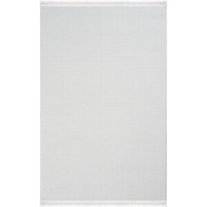 Olinda 1101 Beyaz Halı Oturma Odası Salon Halısı Yumuşak İskandinav Halı Yolluk Bukle Halı 80x550 cm