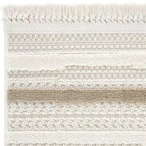 Ares 8803 İskandinav Halı Salon Halısı Bej Halı Koridor Halısı Kesme Halı Yolluk Oturma Odası Halı 80x600 cm
