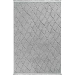 Newyork 3111 Gri Yumuşak Tuşeli Halı Kilim Salon Koridor Kesme Yolluk Dokuma Makine Halısı Gri