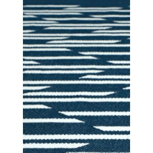 Cool Halı Lovely Lacivert Kilim Halı Çift Taraflı Makinede Yıkanabilir Banyo Mutfak Balkon Kilim