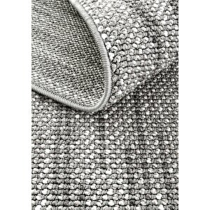 Cool Halı Olinda 1106 Antrasit Oturma Odası Salon Halı Yumuşak İskandinav Yolluk Bukle Makine Halısı