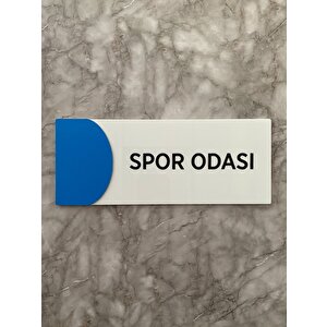 Ortaokula Uygun Renk Spor Odası Uyarı Levhası