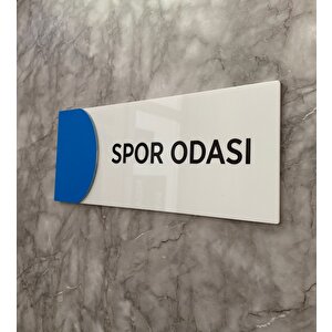 Ortaokula Uygun Renk Spor Odası Uyarı Levhası