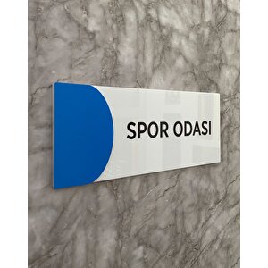 Ortaokula Uygun Renk Spor Odası Uyarı Levhası
