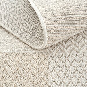 Ares 8806 Bej Halı Salon Halısı Patchwork Halı Koridor Halısı Kesme Halı Yolluk Oturma Odası Halısı