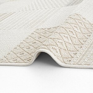 Ares 8806 Bej Halı Salon Halısı Patchwork Halı Koridor Halısı Kesme Halı Yolluk Oturma Odası Halısı