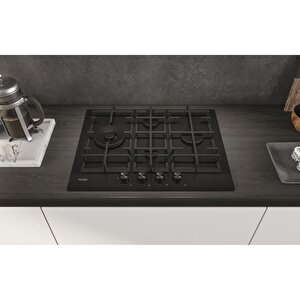 Haier Havg5d4hb Wok Gözlü Siyah Ankastre Ocak