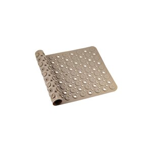 Efe Mark Premium Serisi Banyo - Küvet İçi Kaydırmaz Vantuzlu Oluklu Desenli Diktördgen Paspas 67,5 X 34,5 Cm Krem