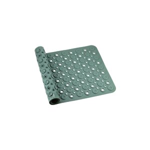 Efe Mark Premium Serisi Banyo - Küvet İçi Kaydırmaz Vantuzlu Oluklu Desenli Diktördgen Paspas 67,5 X 34,5 Cm, Yeşil