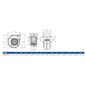 Aks 120-60 Salyangoz Radyal Fan 250m3