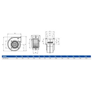 Aks 160-60 Salyangoz Radyal Fan 600m3