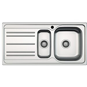 Capua 05 100x50 Cm Dekorlu Sol Damlalıklı Paslanmaz Çelik Mutfak Eviyesi