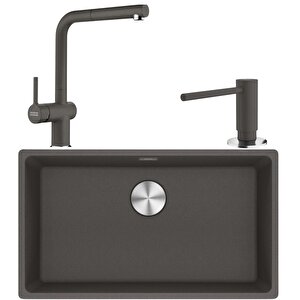 Franke Maris Mrg 110-72 Granit Eviye-active Plus Doccia 2.0 Armatür-sıvı Sabunluk Üçlü Set Slate Grey