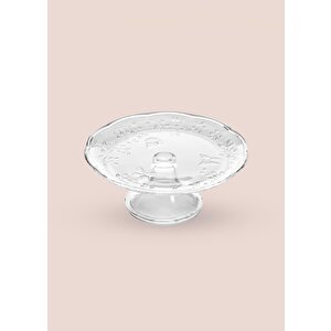 The Mia Ayaklı Cam Sunum Tabağı 27x27x11 Cm Cam0499