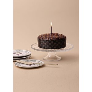 Ayaklı Pasta Kek Sunum Tabağı 30x10 Cm Cam0496