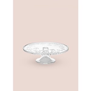 Ayaklı Pasta Kek Sunum Tabağı 30x10 Cm Cam0496