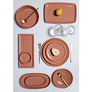 The Mia Noon Oval Servis 2li Somon 17 Cm