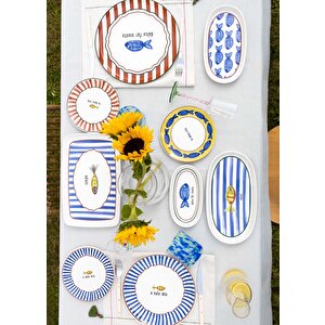The Mia Fish Oval Servis 2li 26 Cm