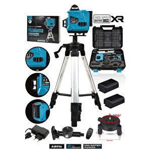 Profesyonel 360° 16 Köşe Otomatik Hizalama Tripod'lu Lazer Metre Hizalama