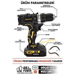 Profesyonel 12v Çift Akülü 12 Köşe 360° Lazer Hizalama & Akülü Vidalama 84 Parça Set