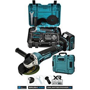21v Çift Akülü Kömürsüz Şarjlı 125mm Avuç Taşlama