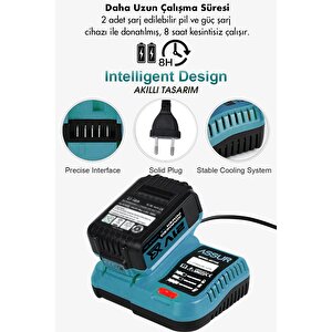 21v Çift Akülü Kömürsüz Şarjlı 125mm Avuç Taşlama