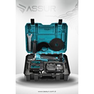 Assur 21v Çift Akülü Kömürsüz Şarjlı 125mm Avuç Taşlama
