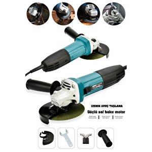 780w Metal Şanzıman Avuç İçi Taşlama Makinesi 125mm