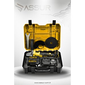 Assur 21v Çift Akülü 125mm Kömürsüz Şarjlı Taşlama