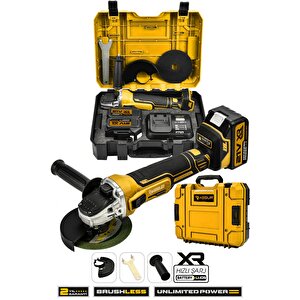 21v Çift Akülü Kömürsüz Şarjlı 125mm Avuç Taşlama