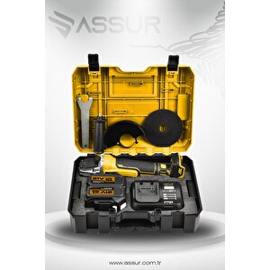 Assur 21v Çift Akülü Kömürsüz Şarjlı 125mm Avuç Taşlama