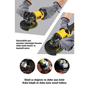 21v Çift Akülü Kömürsüz Şarjlı 125mm Avuç Taşlama