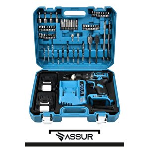 Pro 21v Çift Akülü Vidalama Çelik Mandren Kömürsüz Motor Darbeli Şarjlı Matkap