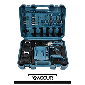 Pro 21v Çift Akülü Kömürsüz Motor Darbeli Şarjlı Matkap Somun Sıkma Sökme