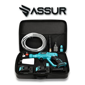 Assur 21v Kömürsüz Motor Yüksek Basınçlı Akülü Oto Araba Yıkama Makinesi Şarjlı