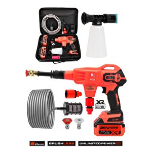 21v Yüksek Basınçlı Kömürsüz Motor Akülü Oto Araba Yıkama Makinesi Şarjlı