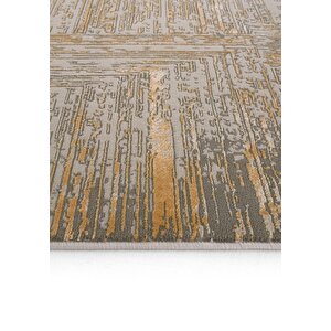 Cool Halı Venedik Turuncu Gri Halı Soyut Geometrik Desenli Dokuma Modern Oturma Odası Salon Halısı