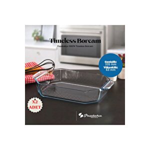 Timeless Borcam Tepsi -2 Li Borcam Fırın Ve Servis Tepsisi 59974
