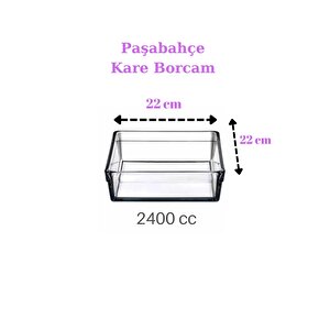 Premium Borcam Kare Tepsi - 2 Li Servis Fırın Tepsisi 59304