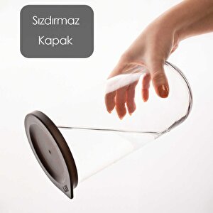 Duo Saklama Kabı 3 Lü - Cam Kavanoz Erzak Saklama Kabı Seti Takımı Gri 1000 Ml.