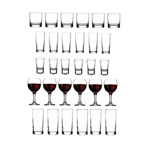 Bardak Seti Takımı 30 Prç. Rakı Viski Shot Bardağı Kadeh Seti