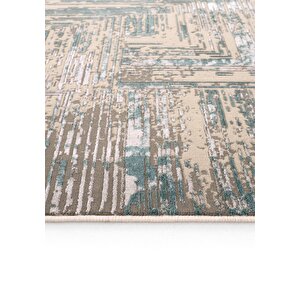 Cool Halı Venedik Mavi Gri Halı Soyut Geometrik Desenli Dokuma Modern Oturma Odası Salon Halısı