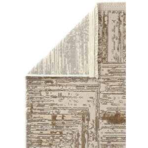 Cool Halı Venedik Krem Vizon Halı Soyut Geometrik Desenli Dokuma Modern Oturma Odası Salon Halısı