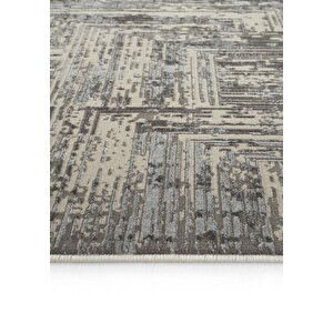 Cool Halı Venedik Krem Gri Halı Soyut Geometrik Desenli Dokuma Modern Oturma Odası Salon Halısı