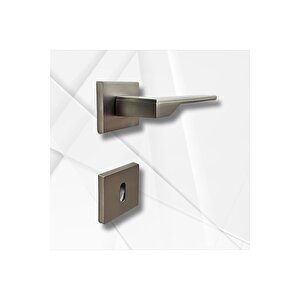Stilo Inox 5 Adet Oda 2 Adet Wc Kare Rozetli Kapı Kolu Set