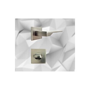 Stilo Inox 5 Adet Oda 2 Adet Wc Kare Rozetli Kapı Kolu Set