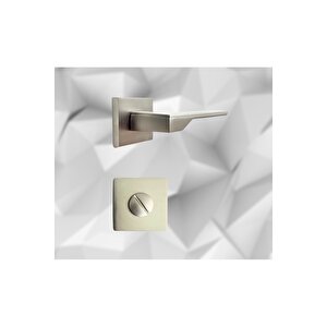 Stilo Inox 5 Adet Oda 2 Adet Wc Kare Rozetli Kapı Kolu Set