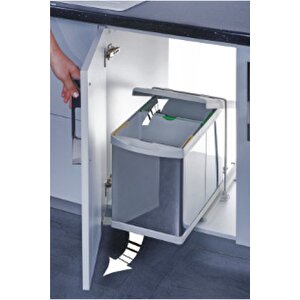 Raylı Çöp Kovası 20+1 Lt, Paslanmaz, Otomatik Açılır Kapak, Kapak Genişliği Minimum 40 Cm.