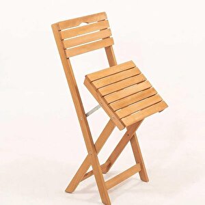 Reyo Tiny Ahşap Balkon Bahçe Mutfak Bistro Set Katlanır Masa Sandalye Takımı 2 Kişilik